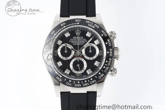 MiroTime 0425 Daytona 116519 Clean Factory 1:1 Best Edition Black Diamonds Dial on Oysterflex Rubber Strap SA Comfortable 1829